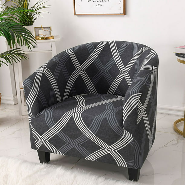 Armchair Slipcover Tub Chair Cover Floral Elastic Sofa Protector Seat Home Decor 